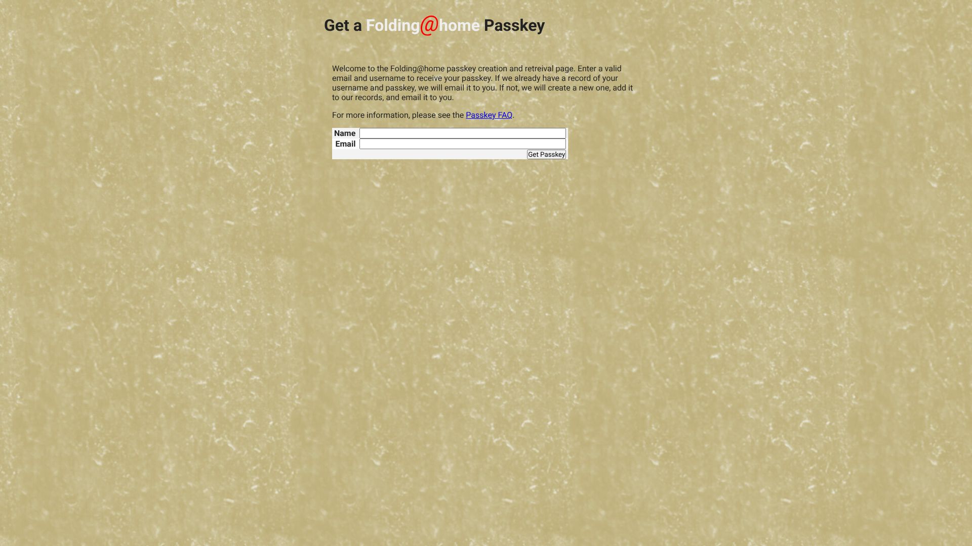 The featured image of Get a Folding@home Passkey