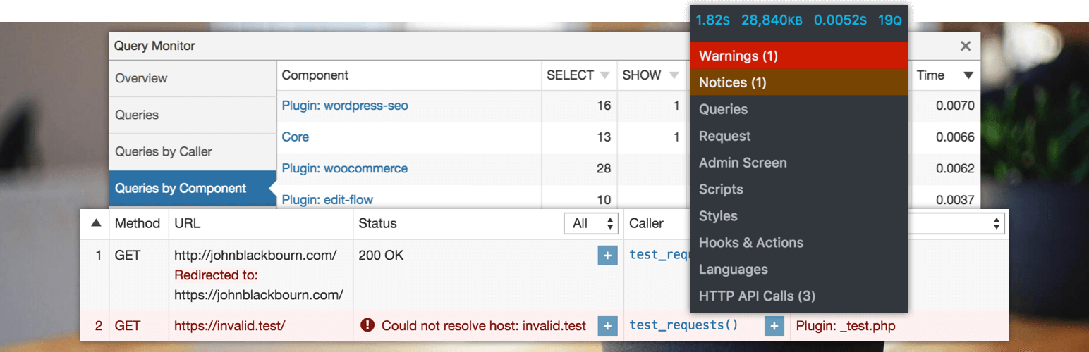 The featured image of Query Monitor